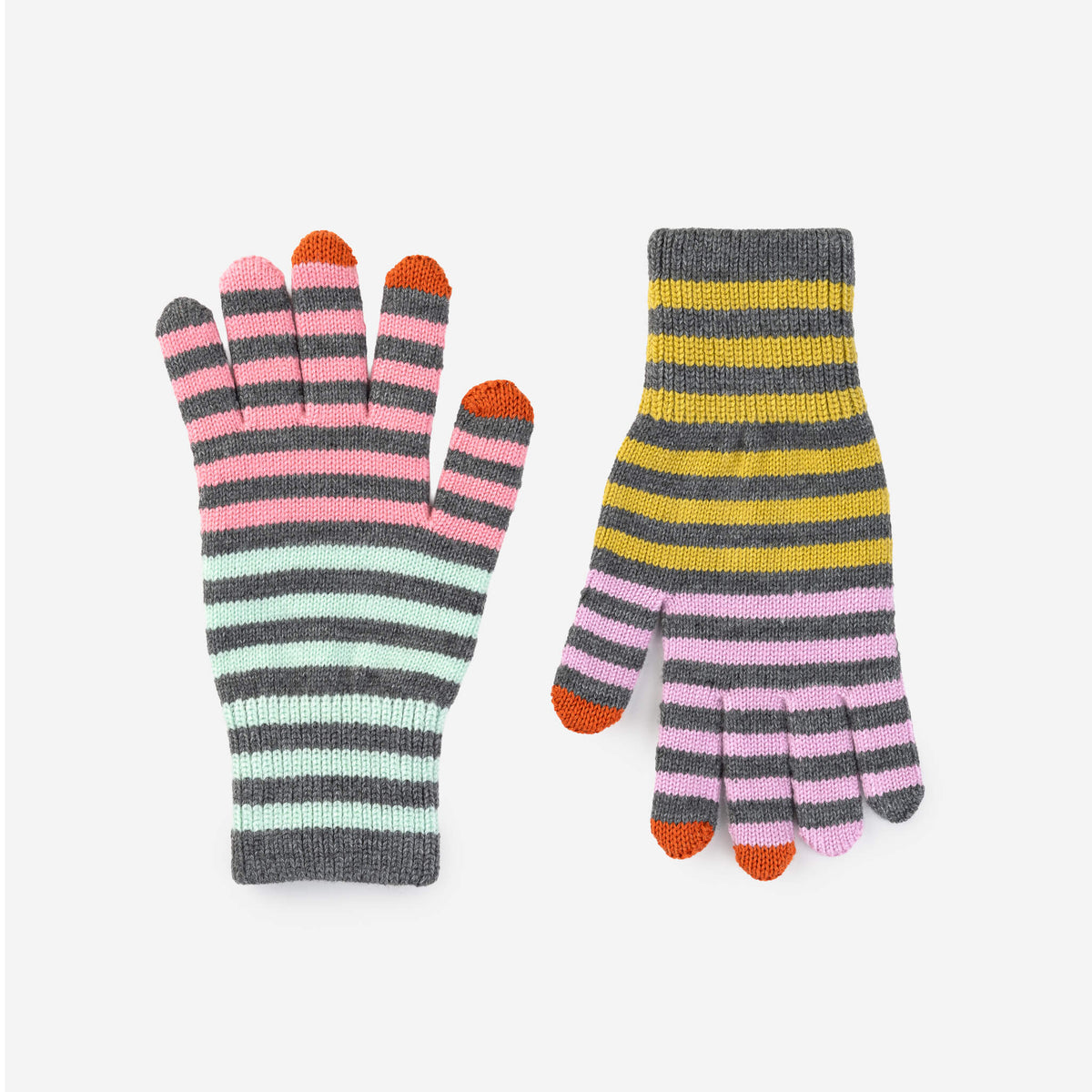 Color Stripe Touchscreen Gloves