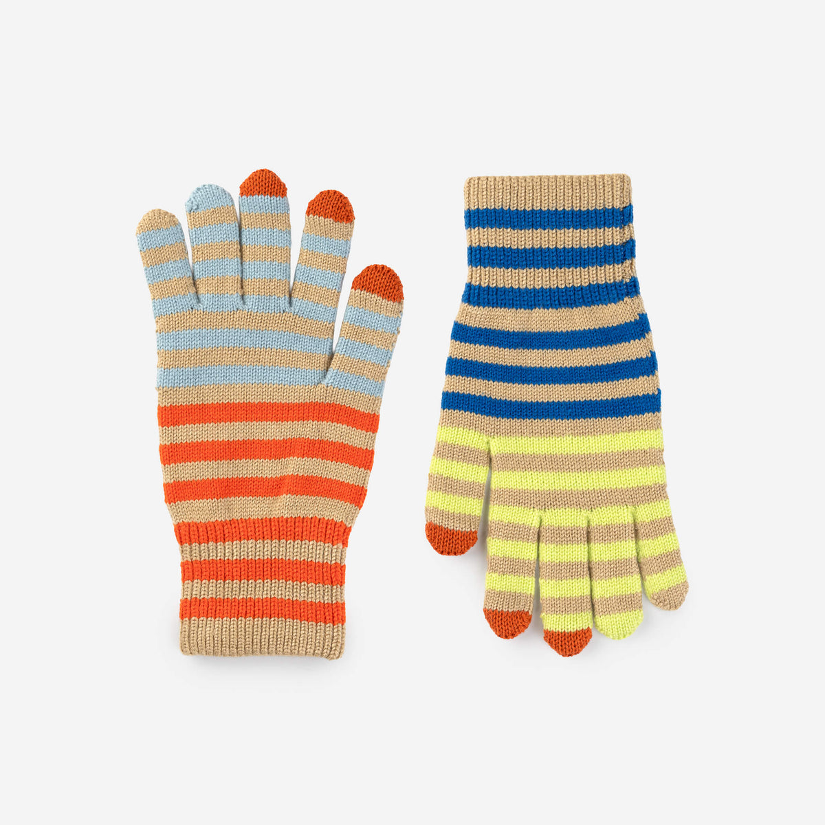 Color Stripe Touchscreen Gloves