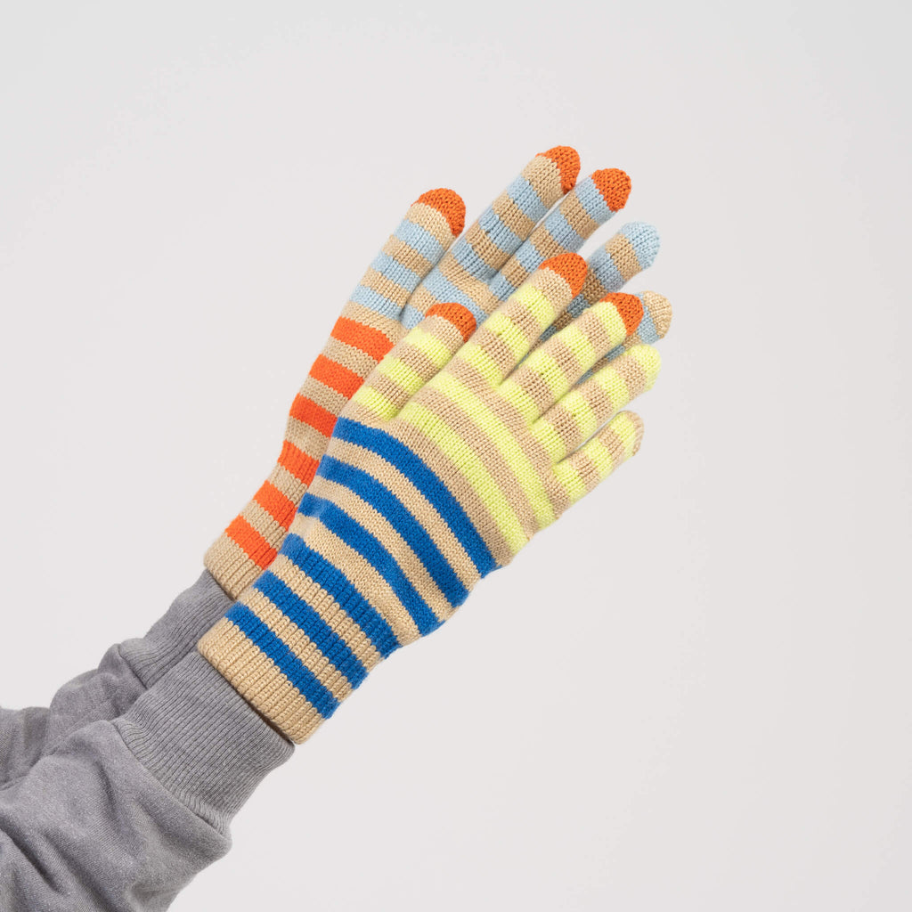 Color Stripe Touchscreen Gloves
