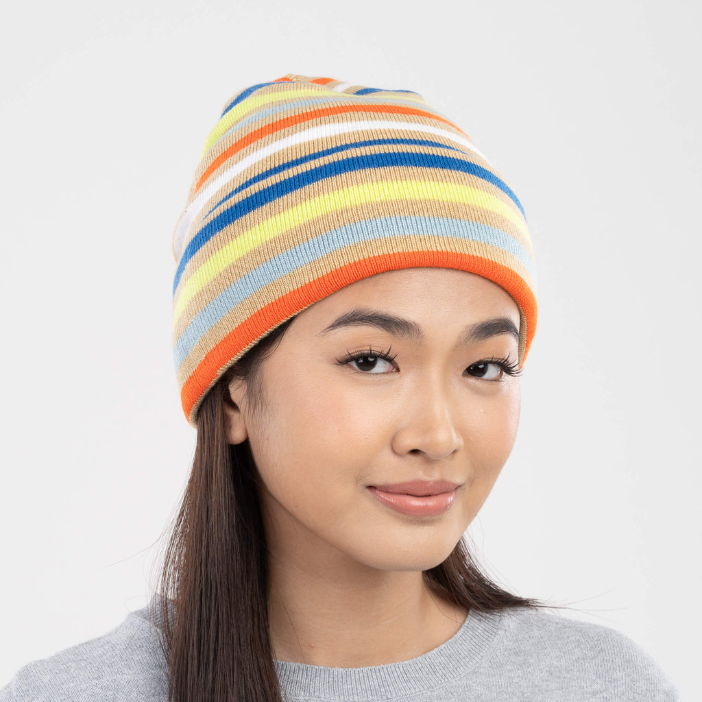 Color Stripe Knit Beanie