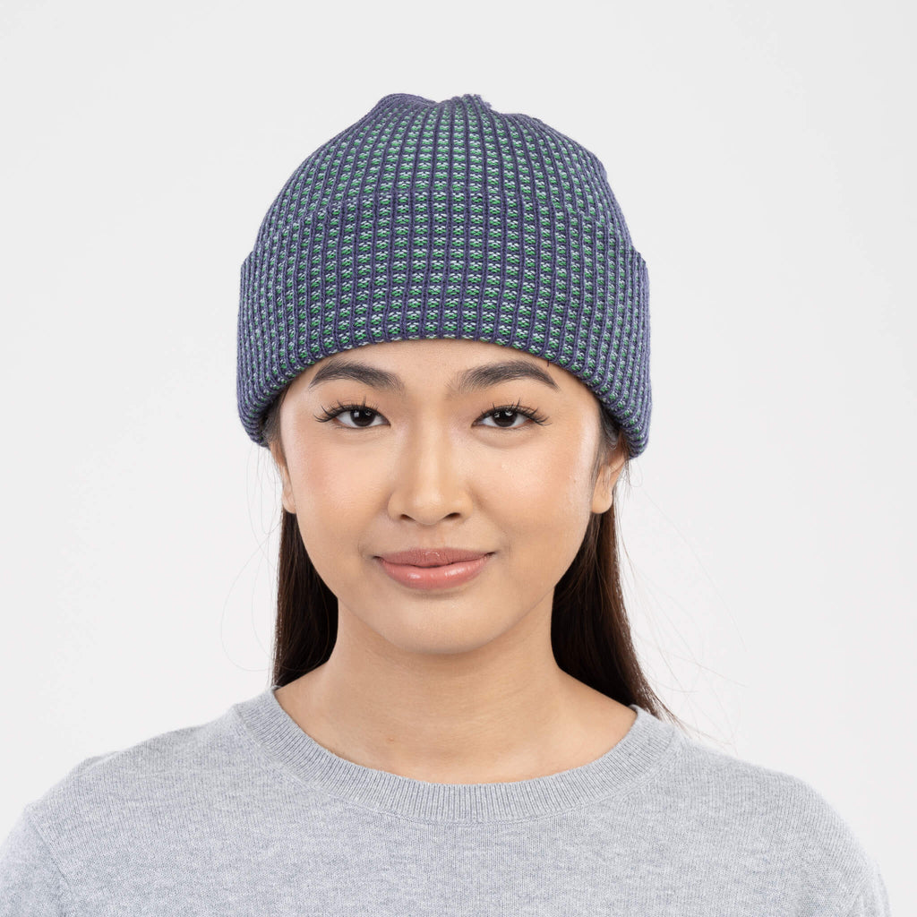 Simple Grid Knit Beanie