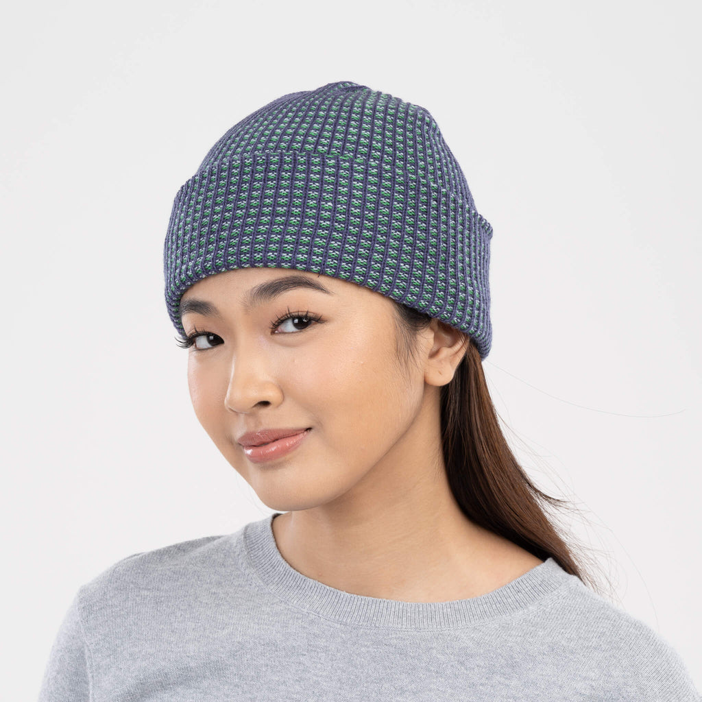 Simple Grid Knit Beanie