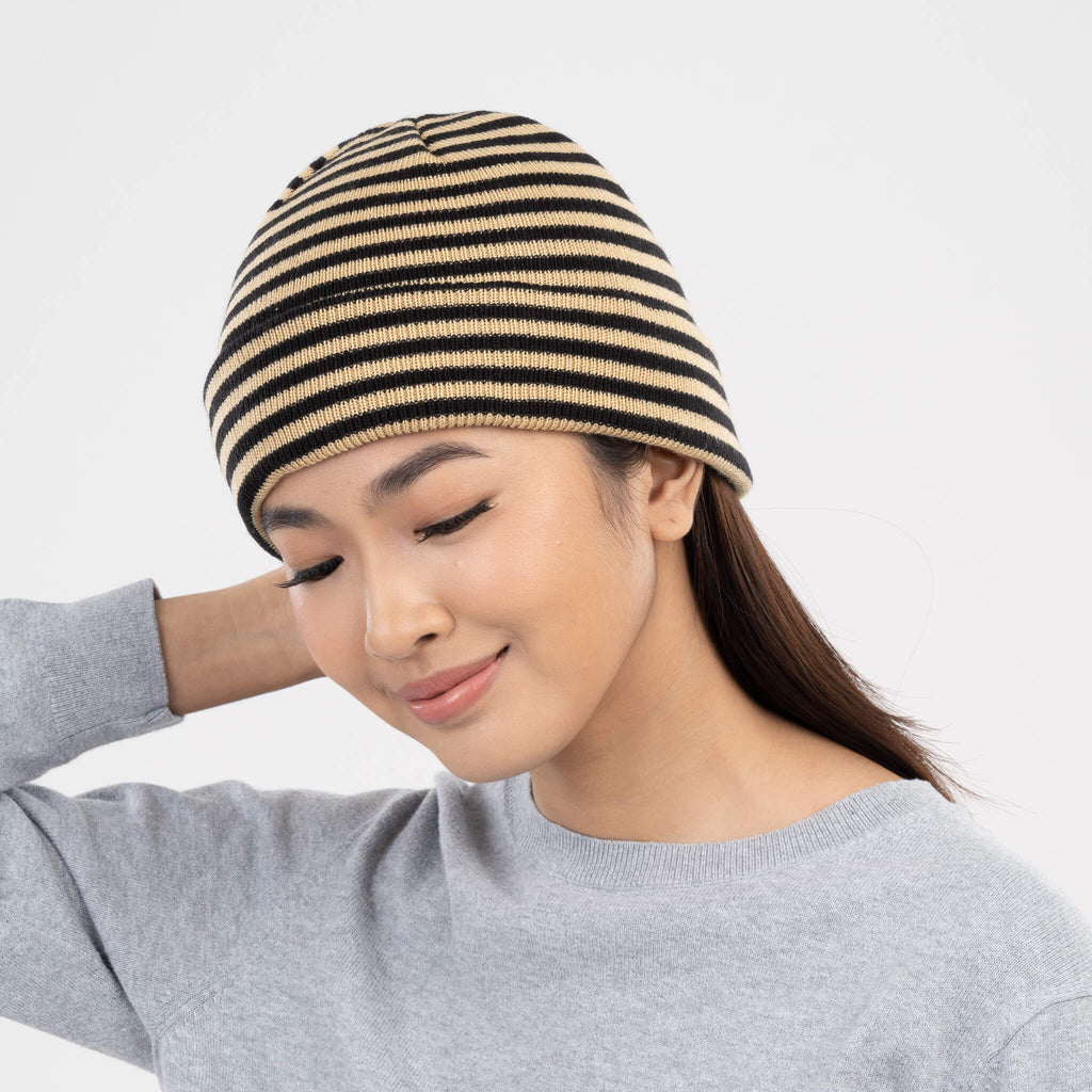 Simple Stripe Knit Beanie