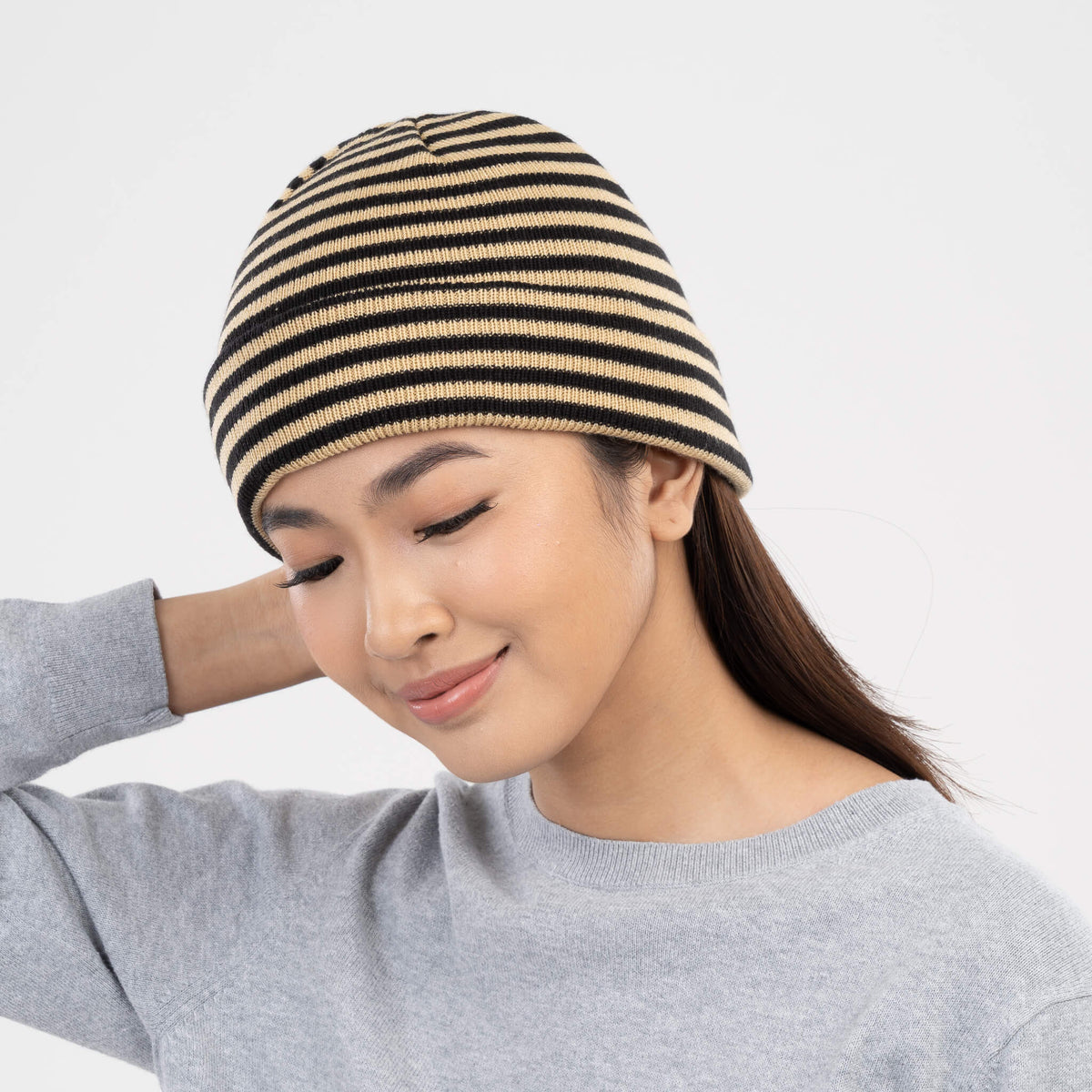 Simple Stripe Knit Beanie