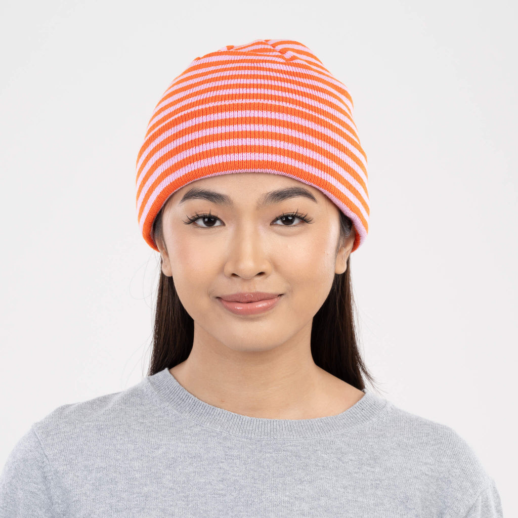 Simple Stripe Knit Beanie