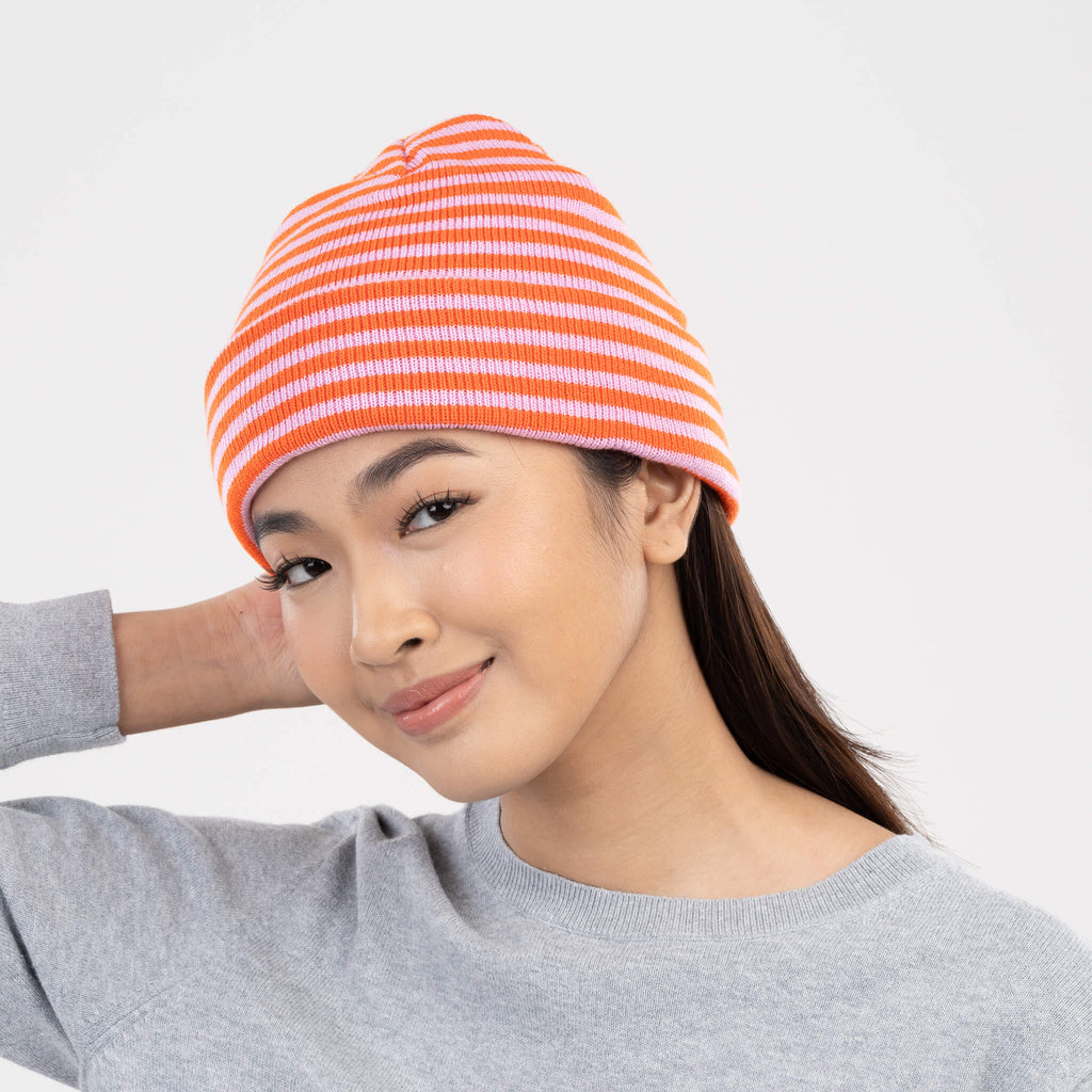 Simple Stripe Knit Beanie