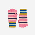 Zipper Stripe Fingerless Gloves